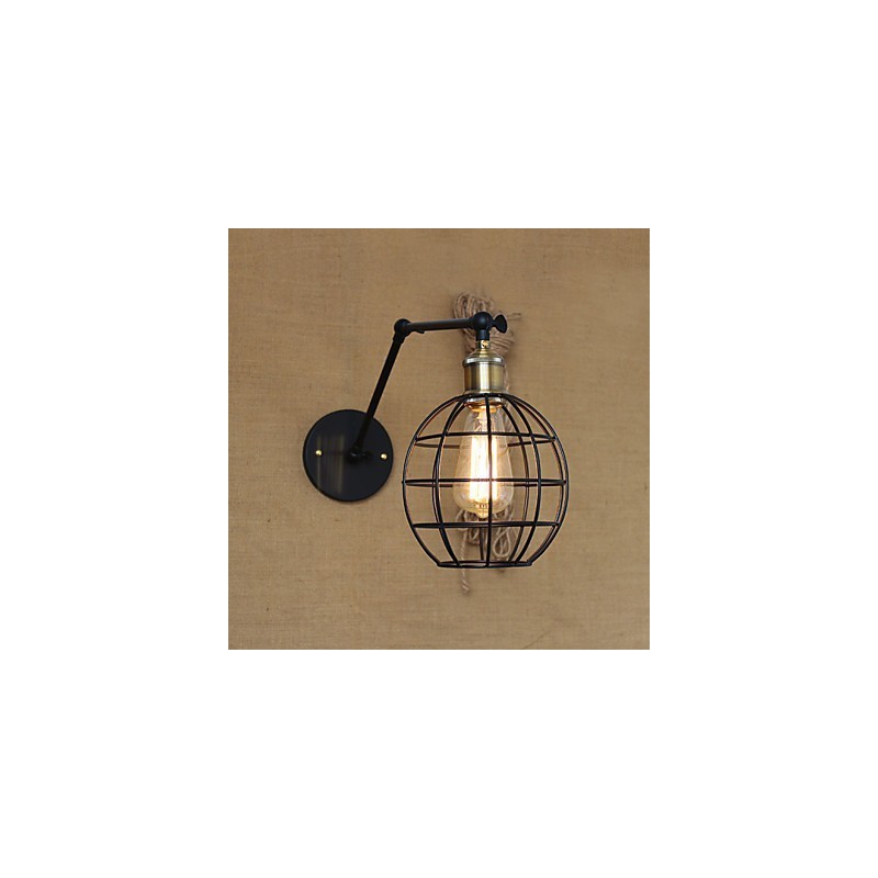 פמוטי קיר אורות נדנדה קריאה אורות קיר מיני סטייל כפרי לודג' מתכת