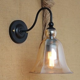 Loft Vintage תעשייתי מקס כפרי פמוטי קיר E27