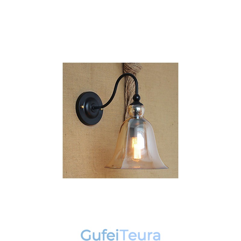 Loft Vintage תעשייתי מקס כפרי פמוטי קיר E27
