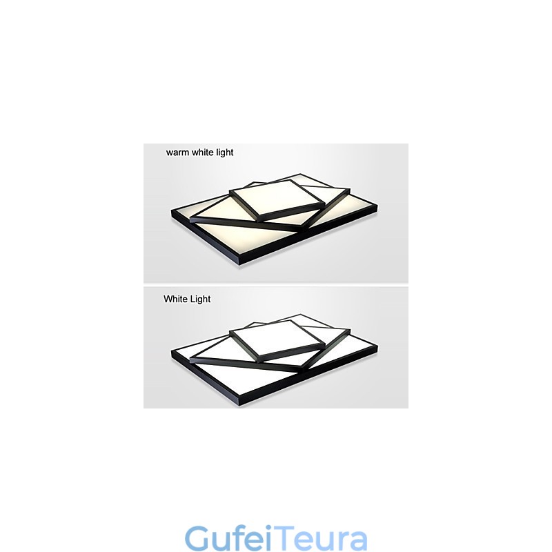 תאורת תקרה מודרנית עכשווית מרובעת