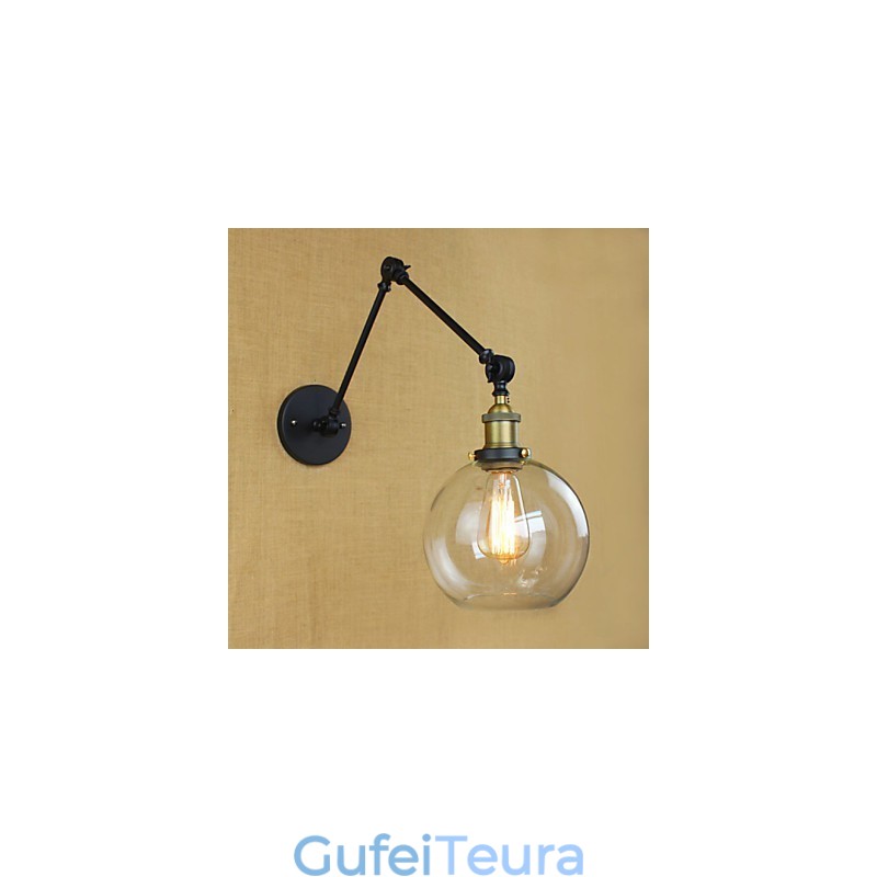 הזרוע הארוכה של קיר הזכוכית ברזל תעשייתי Creative טלסקופי חדר שינה רטרו נוסטלגי מסעדה מעבר מתקפל