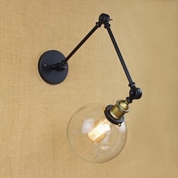 הזרוע הארוכה של קיר הזכוכית ברזל תעשייתי Creative טלסקופי חדר שינה רטרו נוסטלגי מסעדה מעבר מתקפל