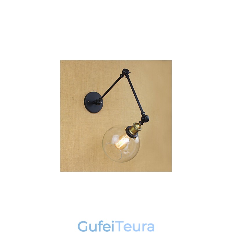 הזרוע הארוכה של קיר הזכוכית ברזל תעשייתי Creative טלסקופי חדר שינה רטרו נוסטלגי מסעדה מעבר מתקפל