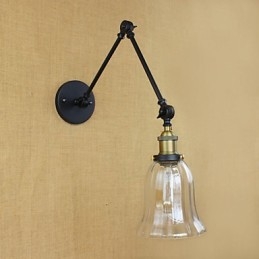 הזרוע הארוכה של קיר הזכוכית ברזל תעשייתי Creative טלסקופי חדר שינה רטרו נוסטלגי מסעדה מעבר מתקפל