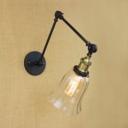 הזרוע הארוכה של קיר הזכוכית ברזל תעשייתי Creative טלסקופי חדר שינה רטרו נוסטלגי מסעדה מעבר מתקפל