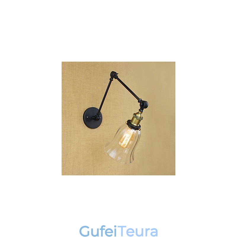 הזרוע הארוכה של קיר הזכוכית ברזל תעשייתי Creative טלסקופי חדר שינה רטרו נוסטלגי מסעדה מעבר מתקפל