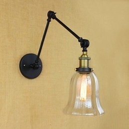 הזרוע הארוכה של קיר הזכוכית ברזל תעשייתי Creative טלסקופי חדר שינה רטרו נוסטלגי מסעדה מעבר מתקפל