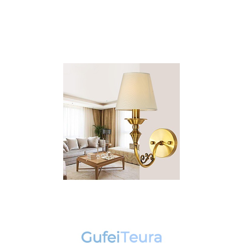 מנורות קיר קלאסיות לחדר שינה פשוט מתכת סלון קיר פמוט בר קפה מסדרון מרפסת מנורת קיר