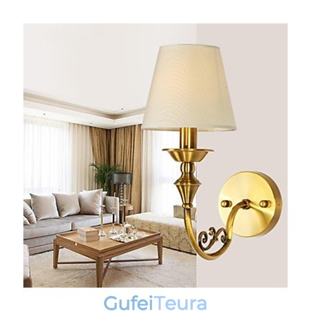 מנורות קיר קלאסיות לחדר שינה פשוט מתכת סלון קיר פמוט בר קפה מסדרון מרפסת מנורת קיר