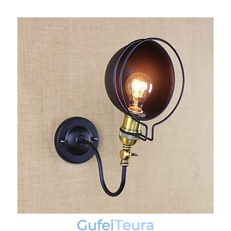 פמוטי קיר אורות נדנדה קריאה אורות קיר מיני סטייל כפרי לודג' מתכת