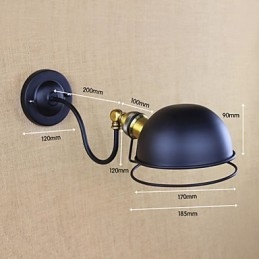 פמוטי קיר אורות נדנדה קריאה אורות קיר מיני סטייל כפרי לודג' מתכת