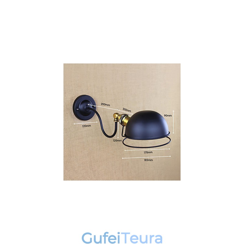 פמוטי קיר אורות נדנדה קריאה אורות קיר מיני סטייל כפרי לודג' מתכת