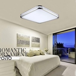 Flush Mounte Light יוקרתי אקריליק מודרני עם אור זהוב או כסף מתכוונן יכול לבחור