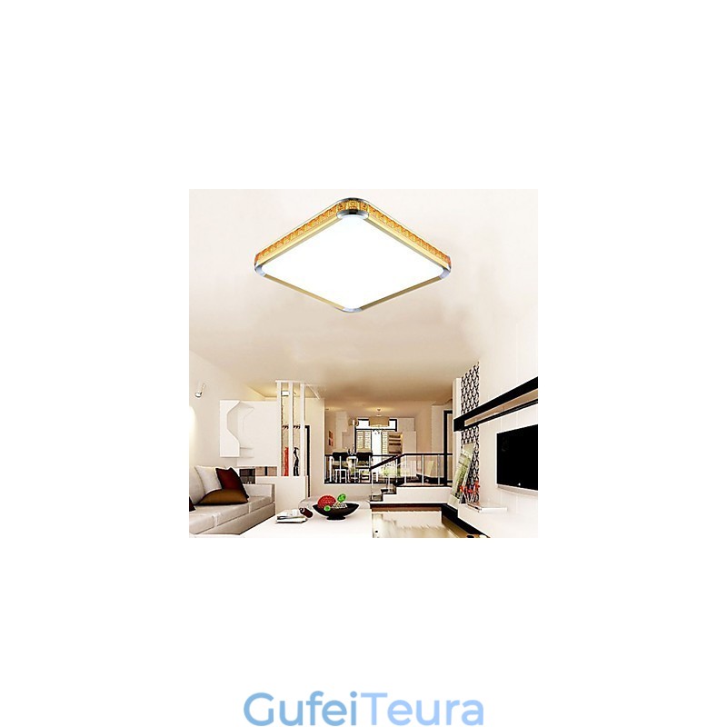 Flush Mounte Light יוקרתי אקריליק מודרני עם אור זהוב או כסף מתכוונן יכול לבחור