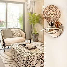 פמוטי קיר קריאת אורות קיר קריסטל מיני סגנון מודרני עכשווי מתכת