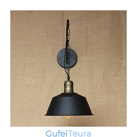 אישיות פשוטה ויצירתית מנורת קיר תעשיית שרשרת אמריקאית רטרו ברזל מעבר חדר שינה מנורת קיר ליד המיטה