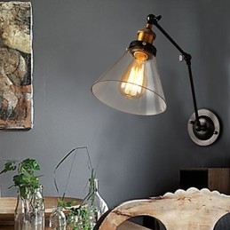 Creative Rural Loft רטרו חתך טיטאן כפול אור מנורת קיר