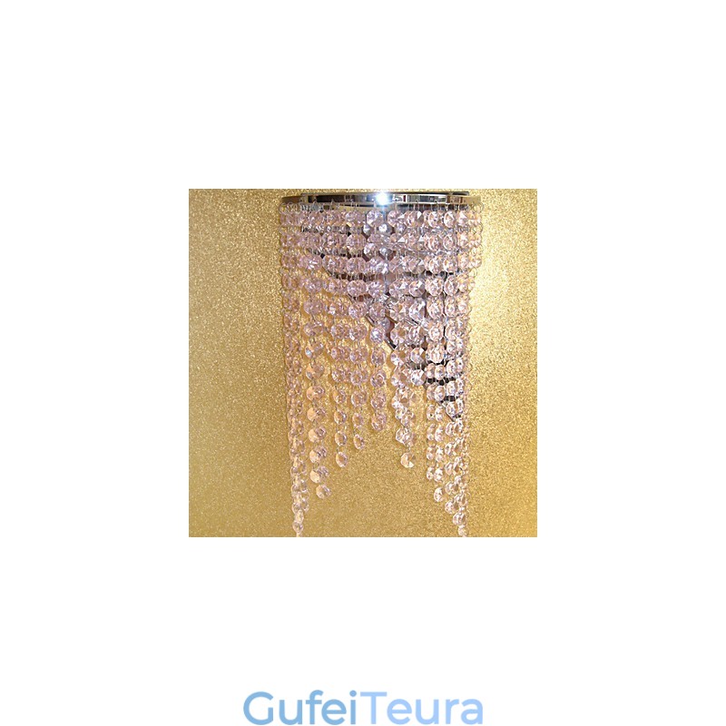 אור קיר קריסטל מודרני עם 2 נורות