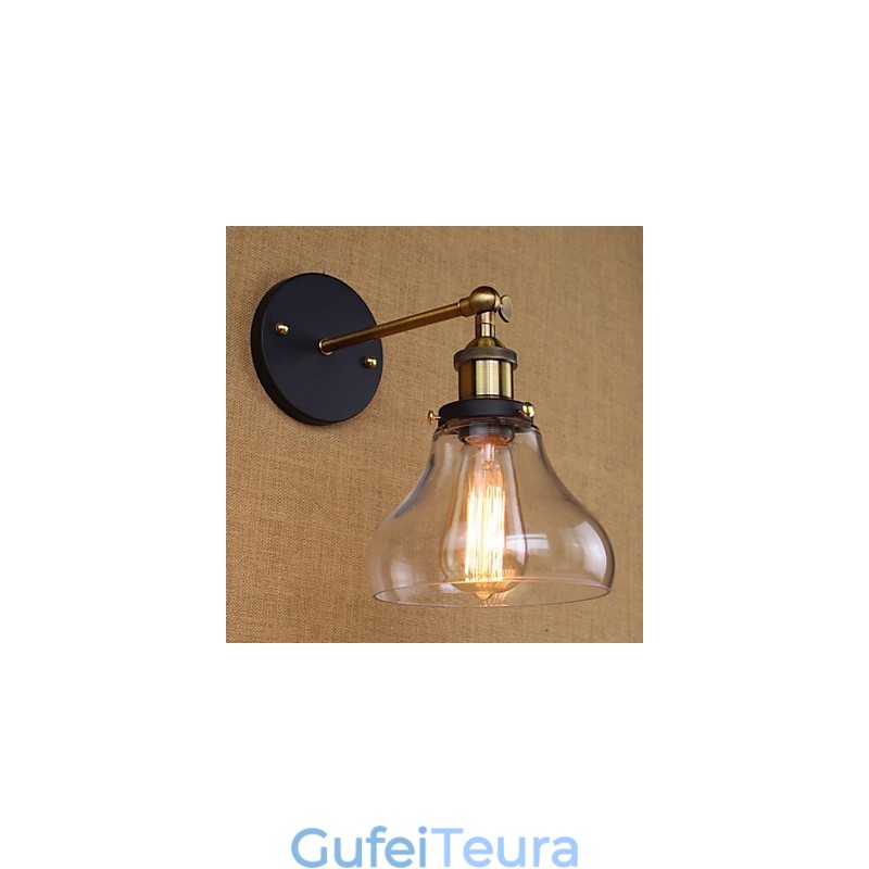 פמוט קיר דקורטיבי תעשייתי נוסטלגי אמריקאי