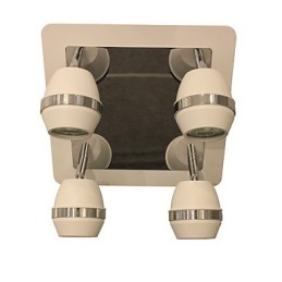 פנסי קיר מודרניים כרום כדוריים מנורות אמבטיה עם 4 נורות