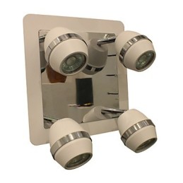 פנסי קיר מודרניים כרום כדוריים מנורות אמבטיה עם 4 נורות