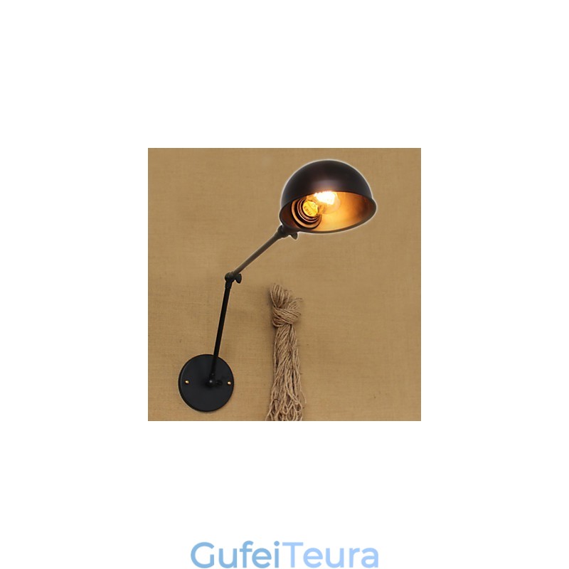 סגנון תעשייתי מינימליסטי זרוע כפולה אישיות חולי אוכל ליד המיטה פמוט קיר דקורטיבי