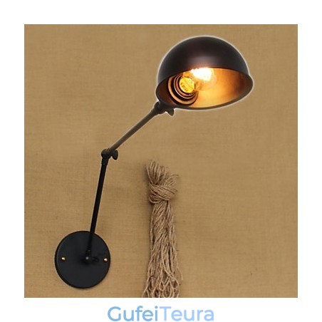 סגנון תעשייתי מינימליסטי זרוע כפולה אישיות חולי אוכל ליד המיטה פמוט קיר דקורטיבי