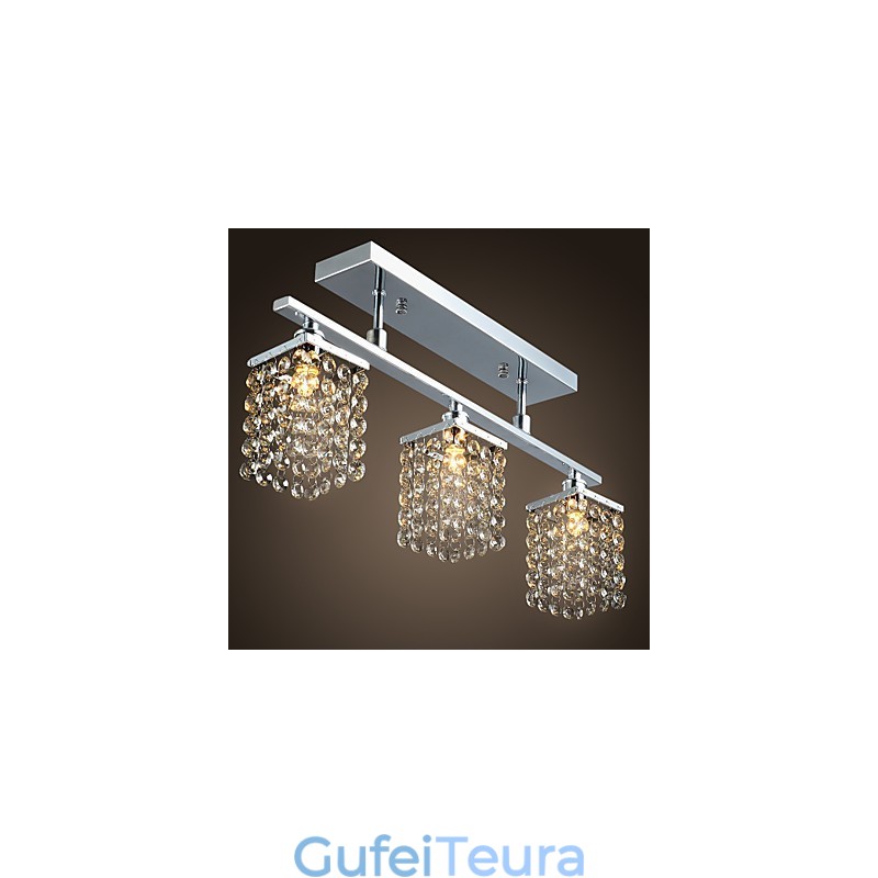 Linear Chandelier Island Light Crystal 3 Lights