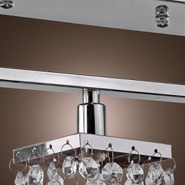 Linear Chandelier Island Light Crystal 3 Lights