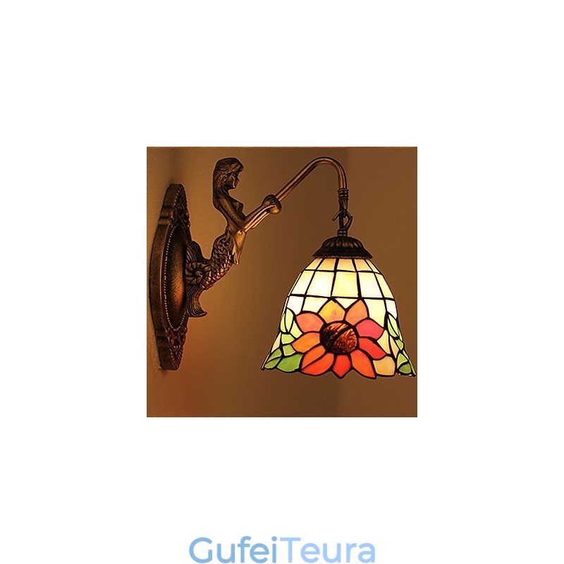 אורות מנורת קיר מברזל מחושל כפרי כפרית בחוזה אירופאי