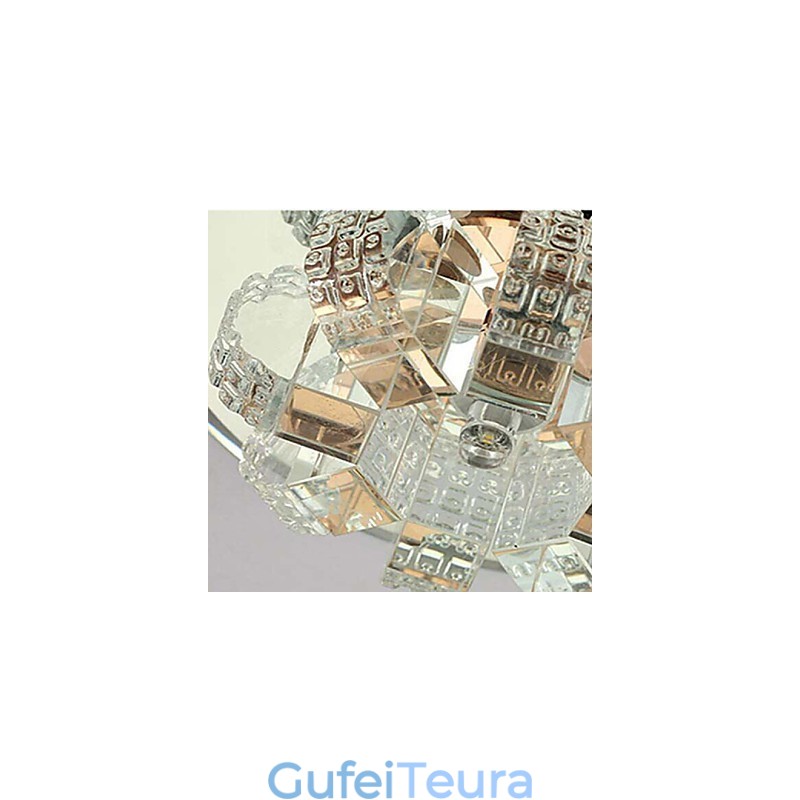 מנורת תקרת קריסטל זרקור SMD 3W מנורה יצירתית לספוג אור כיפת