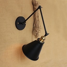 כפרי אמריקאי בסגנון פסטורלי מינימליסטי מיטה זוגית ארוכת זרוע מנורת קיר מעבר ערוץ מחסן כניסה