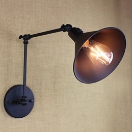 רטרו מט שחור חגורה ארוכה זרוע כפולה קיר מתג