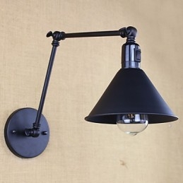 רטרו מט שחור חגורה ארוכה זרוע כפולה קיר מתג