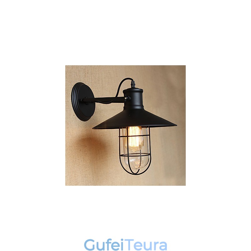 בר מסדרון בסגנון כפרי אמריקאי קישוט ראש מנורת קיר