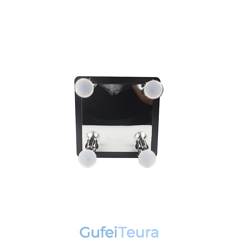 אורות קיר מודרניים שחורים מנורות אמבטיה עם 4 נורות