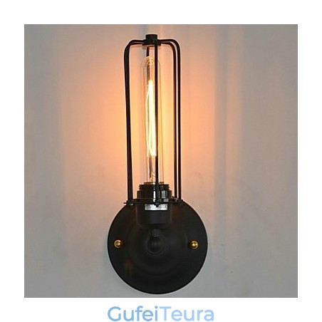 מנורת קיר ברזל וינטג' אמריקאי