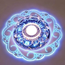 מנורת תקרת קריסטל זרקור SMD 3W Creative מנורה צינור אור צבעוני צבע כיפה אור