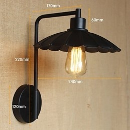 פמוט קיר דקורטיבי ברזל קלאסי פשוט