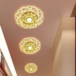 מנורת תקרת קריסטל זרקור SMD 3W Creative מנורה צינור אור צבעוני צבע כיפה אור