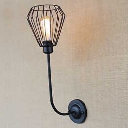 American Country Creative Iron Elbow מנורת ראש יחיד עתיק ליד המיטה
