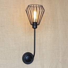 American Country Creative Iron Elbow מנורת ראש יחיד עתיק ליד המיטה