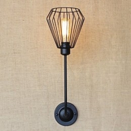 American Country Creative Iron Elbow מנורת ראש יחיד עתיק ליד המיטה