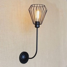 American Country Creative Iron Elbow מנורת ראש יחיד עתיק ליד המיטה