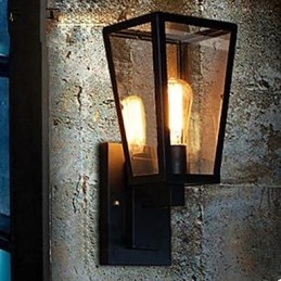 בר מסדרון בסגנון כפרי אמריקאי קישוט ראש מנורת קיר