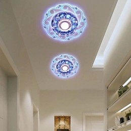 מנורת תקרת קריסטל זרקור SMD 3W Creative מנורה צינור אור צבעוני צבע כיפה אור