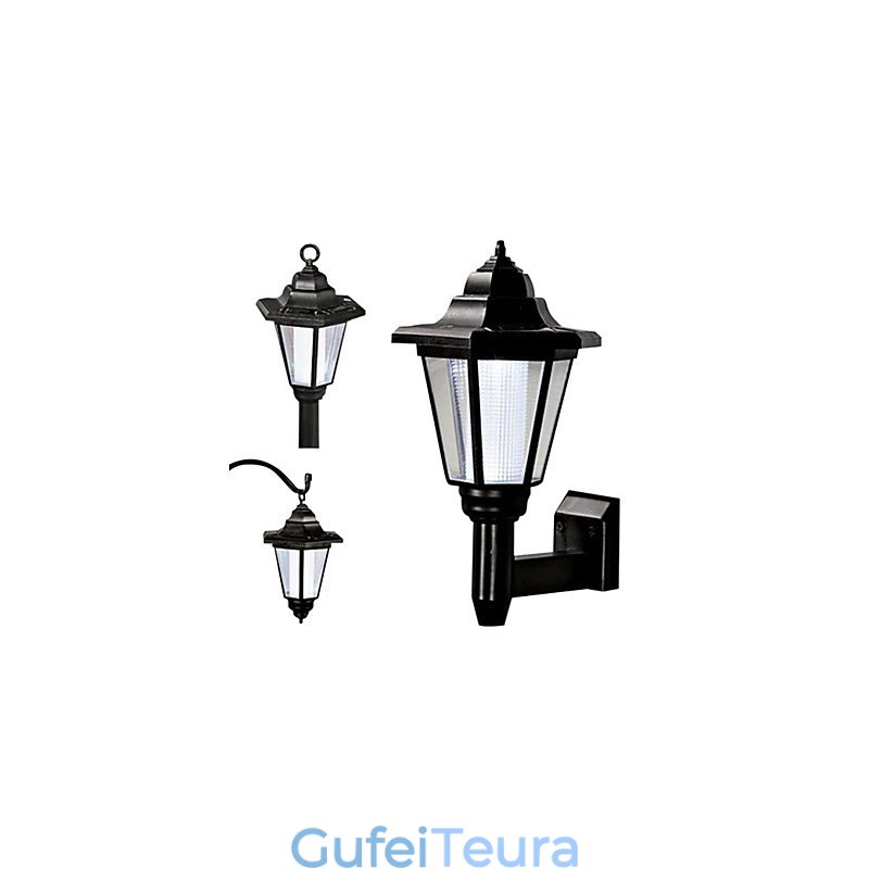Solar Power Wall Light גוון שחור