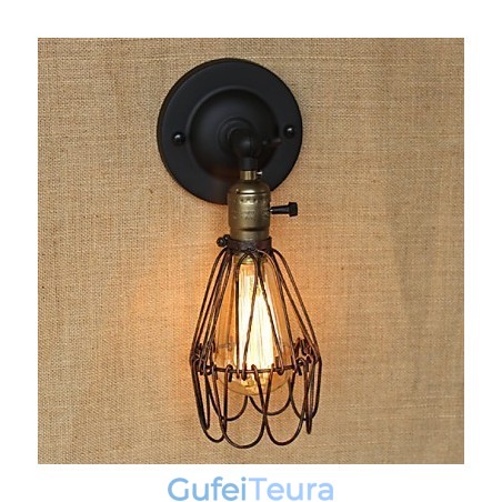 גדר בסגנון תעשייתי אמריקאי חלודה רשת ברזל פמוט קיר דקורטיבי