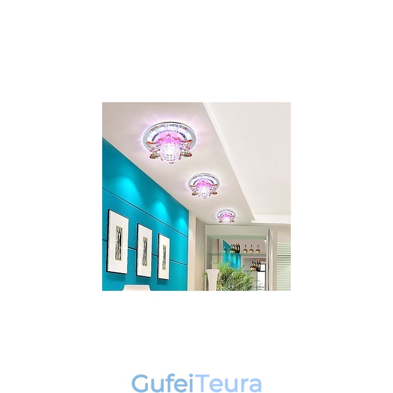 עיגול קריסטל רעיון מנורת תקרה אור צינור לספוג אור מנורת כיפה