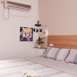 אור קיר קריסטל שחור עם נורת נר